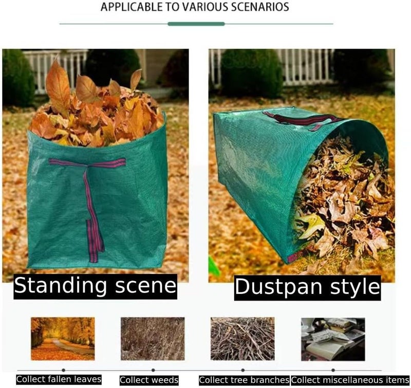 RISETEX 2 PACK Leaf Bag,Lawn Bags,Reuseable Yard Waste Bag, Heavy Duty Lawn and Leaf Bag With Gardening Gloves,40 Gallons Yard Bags for Leaves Lawn Grass Clippings Camping - Image 2